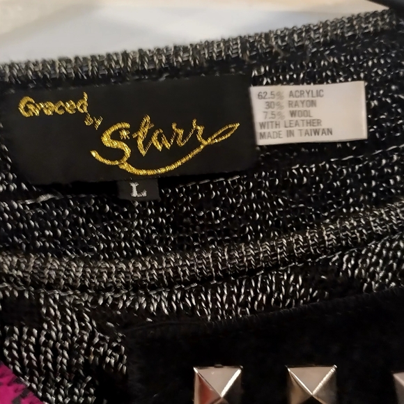 Vintage 1980s Graced by Starr Large Rocker Sweater - Picture 11 of 14